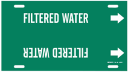 Filtered Water Pipe Marker, 8" H x 16" W, Fits Pipes 6" Dia. Thru 7.875" Dia.