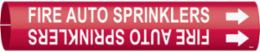 FIRE AUTO SPRINKLERS Pipe Marker, Fits Pipes 4" Dia. Thru 6" Dia.