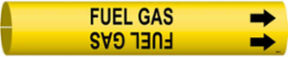FUEL GAS Pipe Marker, 2" H x 2" W, Fits Pipes 2.5" Dia. Thru 3.875" Dia.