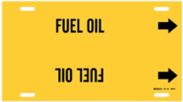 Fuel Oil Pipe Marker, 10" H x 24" W, Fits Pipes 8" Dia. Thru 9.875" Dia.
