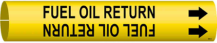 Fuel Oil Return Pipe Marker, 0.8125" H x 0.8125" W, Fits Pipes 0.75" Dia. Thru 1.375" Dia.