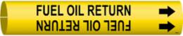Fuel Oil Return Pipe Marker, 0.8125" H x 0.8125" W, Fits Pipes 0.75" Dia. Thru 1.375" Dia.
