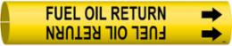 Fuel Oil Return Pipe Marker, 2" H x 2" W, Fits Pipes 2.5" Dia. Thru 3.875" Dia.