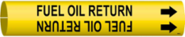 Fuel Oil Return Pipe Marker, 2.8125" H x 2.8125" W, Fits Pipes 4" Dia. Thru 6" Dia.