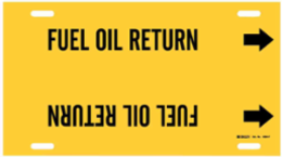 Fuel Oil Return Pipe Marker, 8" H x 16" W, Fits Pipes 6" Dia. Thru 7.875" Dia.
