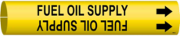 Fuel Oil Supply Pipe Marker, 2.8125" H x 2.8125" W, Fits Pipes 4" Dia. Thru 6" Dia.