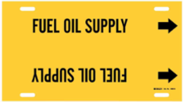 Fuel Oil Supply Pipe Marker, 10" H x 24" W, Fits Pipes 8" Dia. Thru 9.875" Dia.