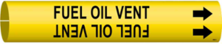 Fuel Oil Vent Pipe Marker, 2" H x 2" W, Fits Pipes 2.5" Dia. Thru 3.875" Dia.