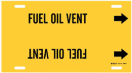 Fuel Oil Vent Pipe Marker, 10" H x 32" W, Fits Pipes 10" Dia. Thru 15" Dia.