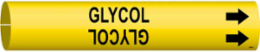 Glycol Pipe Marker, 0.8125" H x 0.8125" W, Fits Pipes 0.75" Dia. Thru 1.375" Dia.