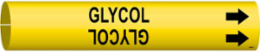 Glycol Pipe Marker, 0.875" H x 0.875" W, Fits Pipes 1.5" Dia. Thru 2.375" Dia.
