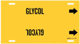 Glycol Pipe Marker, 8" H x 16" W, Fits Pipes 6" Dia. Thru 7.875" Dia.