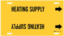 HEATING SUPPLY Pipe Marker, 24" W, Fits Pipes 8" Dia. Thru 9.875" Dia.