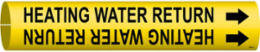 Heating Water Return Pipe Marker, 0.8125" H x 0.8125" W, Fits Pipes 0.75" Dia. Thru 1.375" Dia.