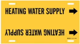 Heating Water Supply Pipe Marker, 10" H x 24" W, Fits Pipes 8" Dia. Thru 9.875" Dia.