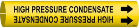 High Pressure Condensate Pipe Marker, 2" H x 2" W, Fits Pipes 2.5" Dia. Thru 3.875" Dia.