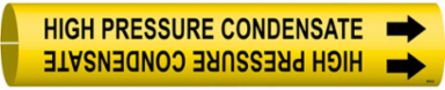 High Pressure Condensate Pipe Marker, 2.8125" H x 2.8125" W, Fits Pipes 4" Dia. Thru 6" Dia.