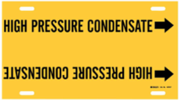 High Pressure Condensate Pipe Marker, 8" H x 16" W, Fits Pipes 6" Dia. Thru 7.875" Dia.