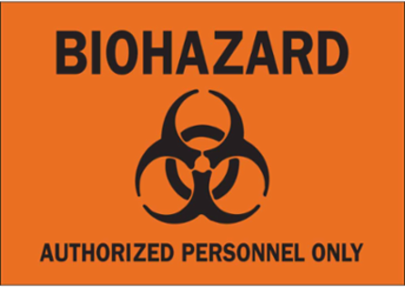 BIOHAZARD Authorized Personnel Only Sign, 7 Inch x 10 Inch, Non-Reflective Aluminum