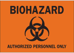 BIOHAZARD Authorized Personnel Only Sign, 7 Inch x 10 Inch, Non-Reflective Aluminum