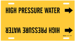High Pressure Water Pipe Marker, 8" H x 16" W, Fits Pipes 6" Dia. Thru 7.875" Dia.