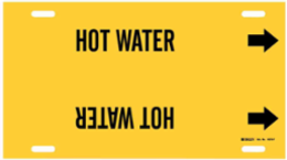 Hot Water Pipe Marker, 8" H x 16" W, Fits Pipes 6" Dia. Thru 7.875" Dia.