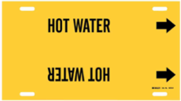 Hot Water Pipe Marker, 10" H x 32" W, Fits Pipes 10" Dia. Thru 15" Dia.