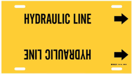 Hydraulic Line Pipe Marker, 10" H x 24" W, Fits Pipes 8" Dia. Thru 9.875" Dia.