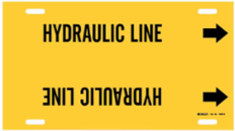 Hydraulic Line Pipe Marker, 10" H x 24" W, Fits Pipes 8" Dia. Thru 9.875" Dia.