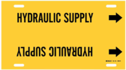 Hydraulic Supply Pipe Marker, 10" H x 32" W, Fits Pipes 10" Dia. Thru 15" Dia.