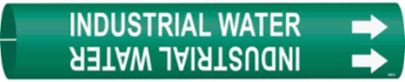 Industrial Water Pipe Marker, 0.875" H x 0.875" W, Fits Pipes 1.5" Dia. Thru 2.375" Dia.