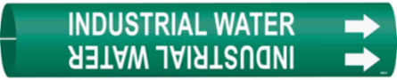 Industrial Water Pipe Marker, 2.8125" H x 2.8125" W, Fits Pipes 4" Dia. Thru 6" Dia.