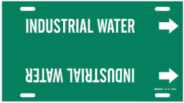 Industrial Water Pipe Marker, 10" H x 32" W, Fits Pipes 10" Dia. Thru 15" Dia.