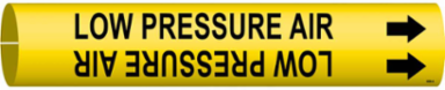 LOW PRESSURE AIR Pipe Marker, Fits Pipes 0.75" Dia. Thru 1.375" Dia.