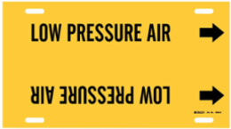 LOW PRESSURE AIR Pipe Marker, 24" W, Fits Pipes 8" Dia. Thru 9.875" Dia.