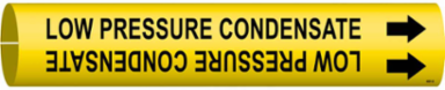 Low Pressure Condensate Pipe Marker, 2.8125" H x 2.8125" W, Fits Pipes 4" Dia. Thru 6" Dia.
