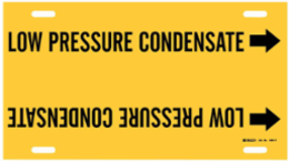 Low Pressure Condensate Pipe Marker, 8" H x 16" W, Fits Pipes 6" Dia. Thru 7.875" Dia.