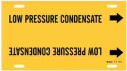 Low Pressure Condensate Pipe Marker, 10" H x 24" W, Fits Pipes 8" Dia. Thru 9.875" Dia.