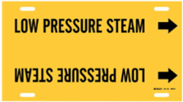 Low Pressure Steam Pipe Marker, 10" H x 24" W, Fits Pipes 8" Dia. Thru 9.875" Dia.
