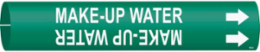 Make-Up Water Pipe Marker, 0.875" H x 0.875" W, Fits Pipes 1.5" Dia. Thru 2.375" Dia.