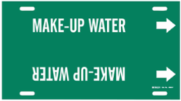 Make-Up Water Pipe Marker, 8" H x 16" W, Fits Pipes 6" Dia. Thru 7.875" Dia.