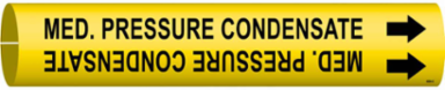 Med. Pressure Condensate Pipe Marker, 2" H x 2" W, Fits Pipes 2.5" Dia. Thru 3.875" Dia.