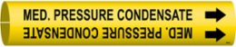 Med. Pressure Condensate Pipe Marker, 2.8125" H x 2.8125" W, Fits Pipes 4" Dia. Thru 6" Dia.