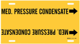 Med. Pressure Condensate Pipe Marker, 8" H x 16" W, Fits Pipes 6" Dia. Thru 7.875" Dia.