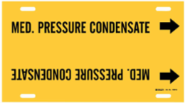 Med. Pressure Condensate Pipe Marker, 10" H x 24" W, Fits Pipes 8" Dia. Thru 9.875" Dia.