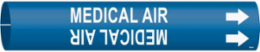MEDICAL AIR Pipe Marker, Fits Pipes 1.5" Dia. Thru 2.375" Dia.