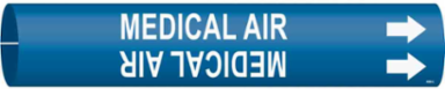 MEDICAL AIR Pipe Marker, Fits Pipes 2.5" Dia. Thru 3.875" Dia.