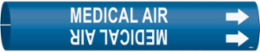 MEDICAL AIR Pipe Marker, Fits Pipes 2.5" Dia. Thru 3.875" Dia.