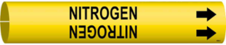 NITROGEN Pipe Marker, 0.8125" H x 0.8125" W, Fits Pipes 0.75" Dia. Thru 1.375" Dia.