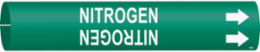 NITROGEN Pipe Marker, 0.875" H x 0.875" W, Fits Pipes 1.5" Dia. Thru 2.375" Dia.
